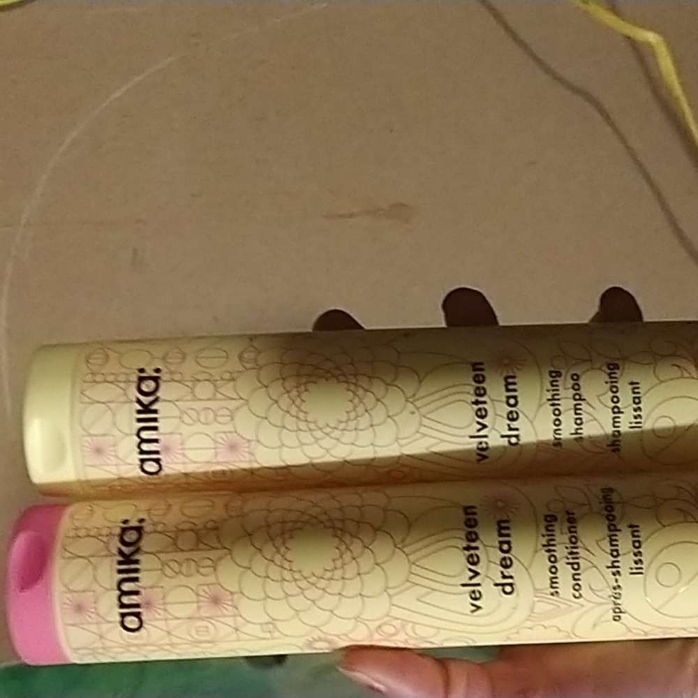 Amika Velveteen Dream shampoo and conditioner